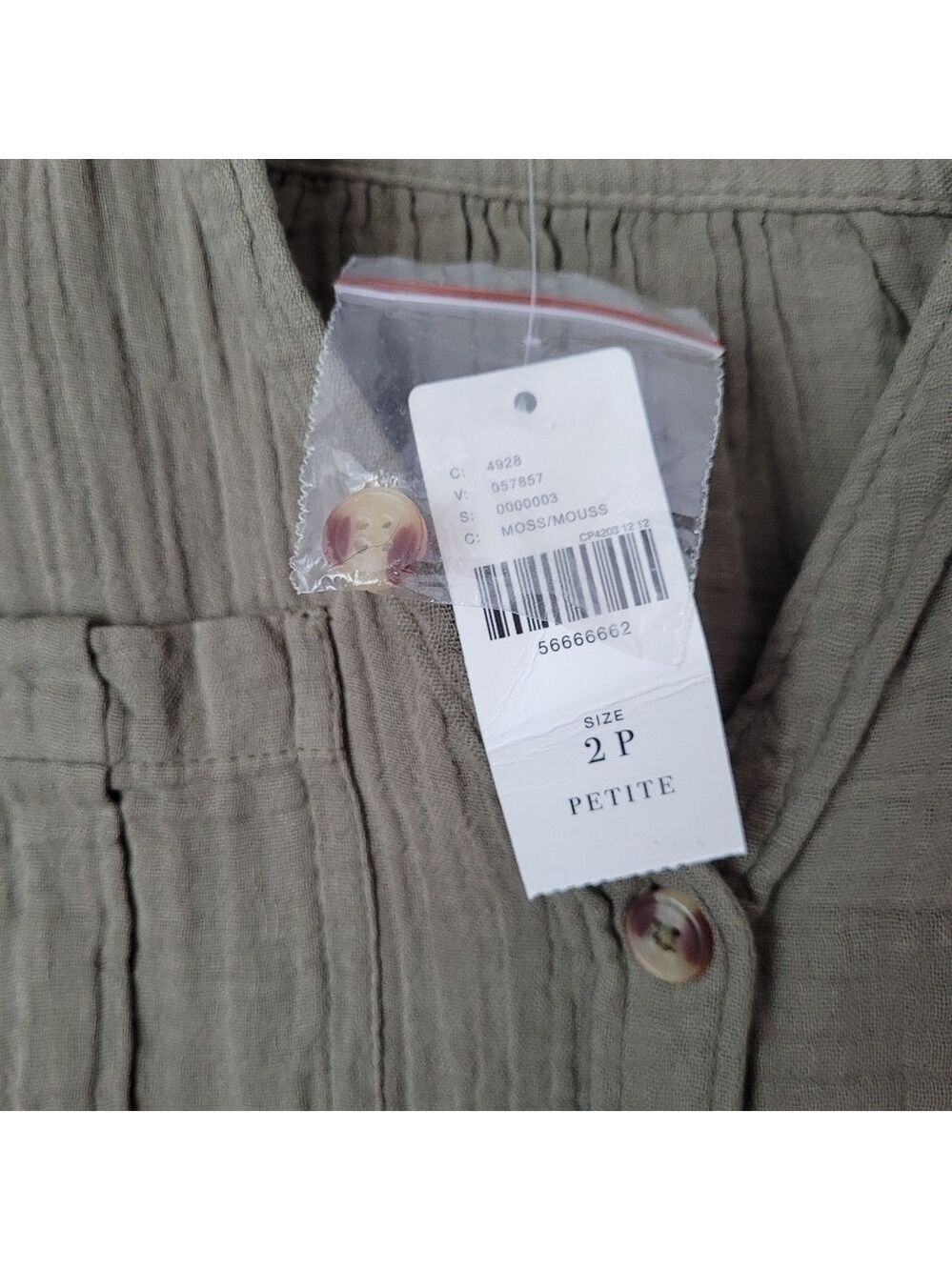 Anthropologie Maeve Katie Textured Utility Tunic Size 2P - Picture 7 of 7